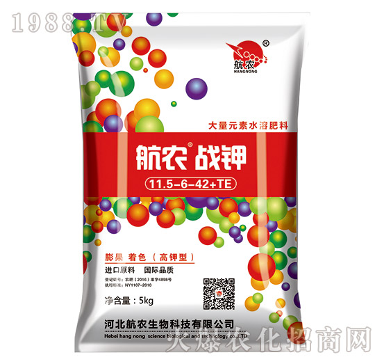 高鉀型大量元素水溶肥料11.5-6-42+TE-航農(nóng)戰(zhàn)鉀-航農(nóng)