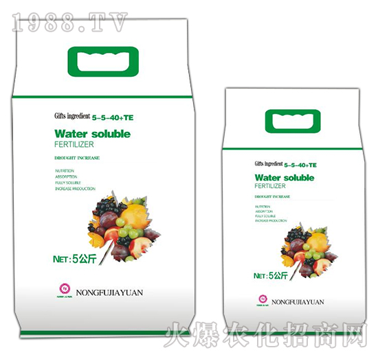 Water soluble FERTILIZER-5-5-40+TE-農(nóng)夫稼園