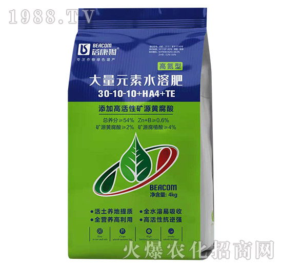 大量元素水溶肥30-10-10+HA4+TE-蓓康姆-施恩格