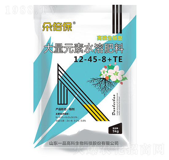 大量元素水溶肥料12-45-8+TE-朵倍保-百農(nóng)思達(dá)