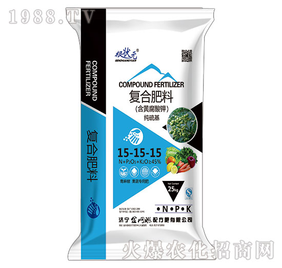 青麻椒果蔬專用復合肥料15-15-15-根狀元-金網聯(lián)