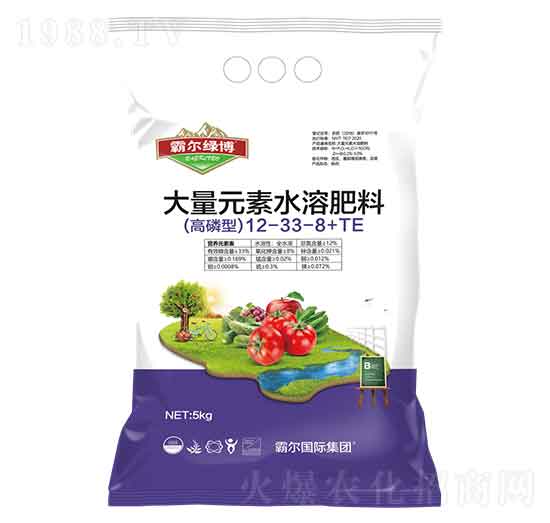 高磷型大量元素水溶肥料12-33-8+TE-霸爾綠博