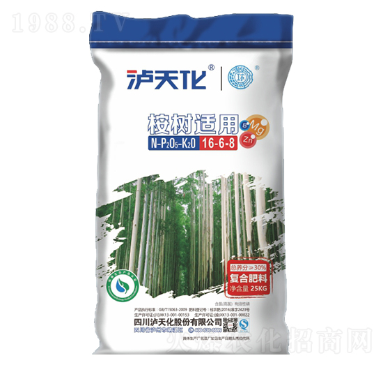 桉樹適用復合肥料16-6-8-瀘天化