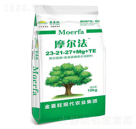 聚谷氨酸·氨基寡糖素水溶肥料23-21-27+Mg+TE-摩爾法-金喜旺