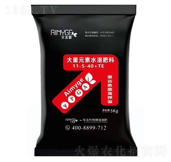 聚谷氨酸高鉀型大量元素水溶肥料11-5-40+TE-艾美歌