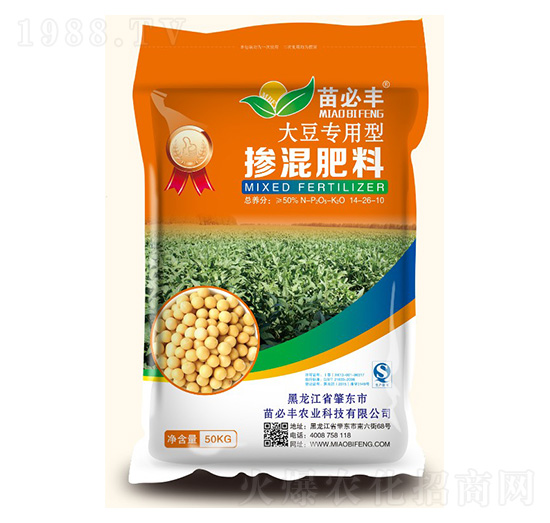 大豆專用摻混肥料14-26-10-苗必豐