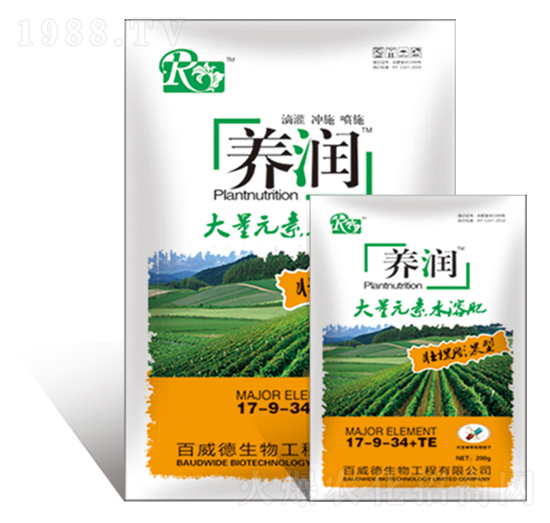 壯棵膨果型大量元素水溶肥17-9-34+TE-養(yǎng)潤-百威德