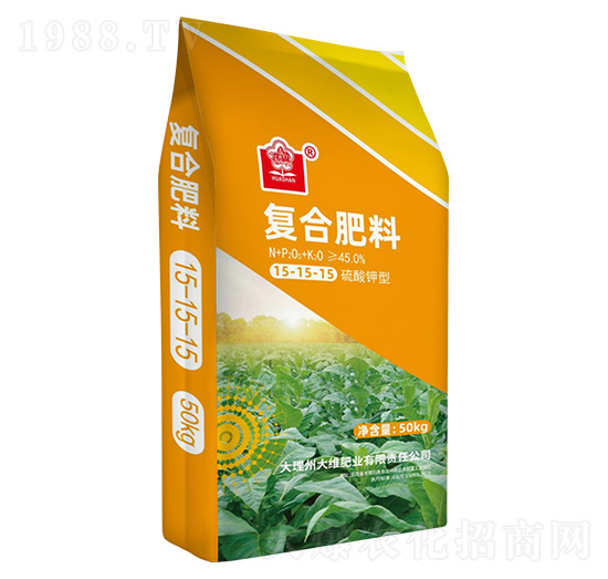 煙草專用硫酸鉀型復合肥料15-15-15-花山-云天化