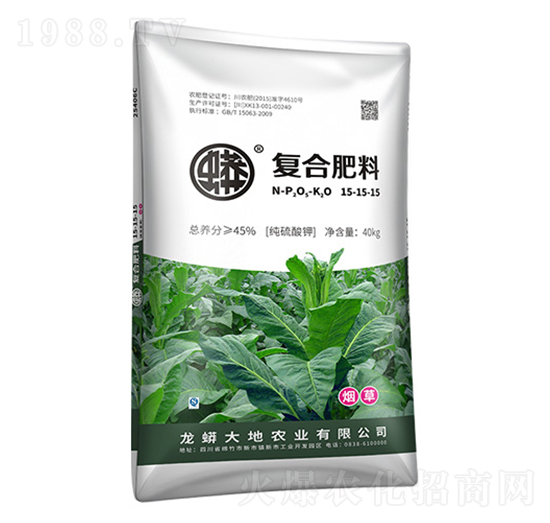 煙葉專用純硫酸鉀復(fù)合肥料15-15-15-蟒牌-農(nóng)技小院