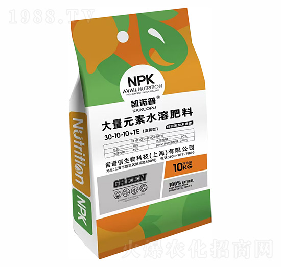 高氮型大量元素水溶肥料30-10-10+TE-凱諾普-諾譜信