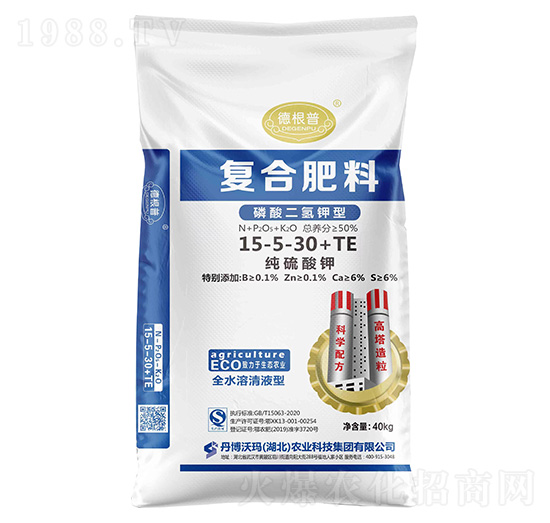 磷酸二氫鉀型復(fù)合肥料15-5-30+TE-德根普-丹博沃瑪