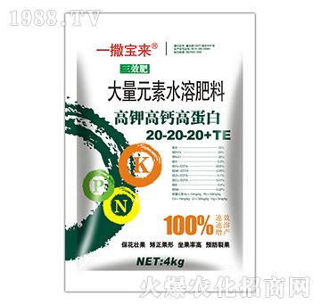 三效肥大量元素水溶肥料20-20-20+TE-一撒寶來