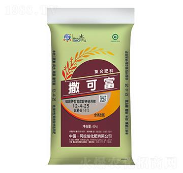 硫酸鉀型黃腐酸鉀通用肥12-4-25-撒可富-阿拉伯化肥