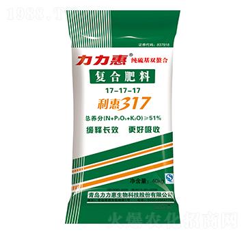 純硫基雙螯合復(fù)合肥料17-17-17-利惠317-力力惠生物